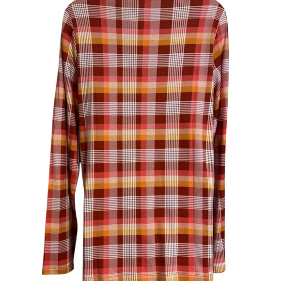 NWT  #FALL2025🍁  Multicolor Plaid Mock Turtleneck TOp  LARGE   #CL - Picture 4 of 9